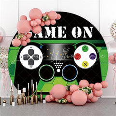 Lofaris Round Game Accessories Happy Birthday Backdrop For Boy