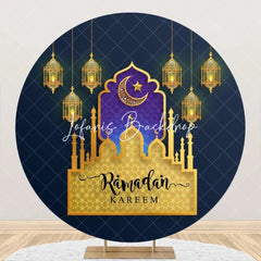 Lofaris Round Golden Castle Muslim Eid Al Fitr Backdrop