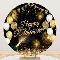 Lofaris Round Green Black Purple Carnival Party Backdrop