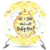 Lofaris Round He Or She What Will Baby Bee Shower Backdrop
