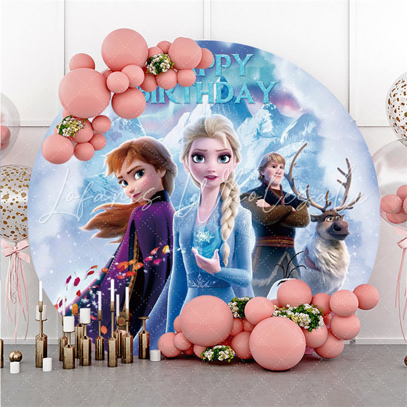 Lofaris Round Iceberg Animation Birthday Backdrop For Party