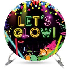 Lofaris Round Lets Glow Black Disco Backdrop For Dance Party