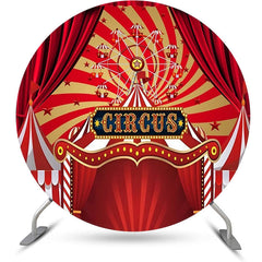 Lofaris Round Red Gorgeous Circus Tent Backdrop For Party