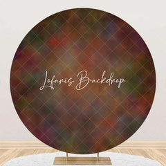 Lofaris Round Retro Art Oil Painting Texture Birthday Backdrop