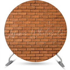 Lofaris Round Retro Brick Wall Backdrop For Birthday Party
