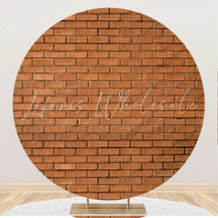 Lofaris Round Retro Brick Wall Backdrop For Birthday Party