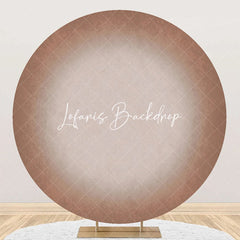 Lofaris Round Retro Pink Gray Gradient Birthday Backdrop