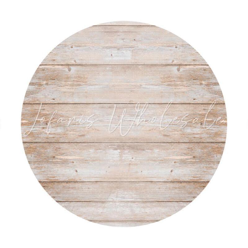 Lofaris Round Simple Wooden Happy Birthday Backdrop For Girl