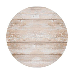Lofaris Round Simple Wooden Happy Birthday Backdrop For Girl