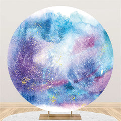 Lofaris Round Starry Sky Oil Painting Happy Birthday Backdrop