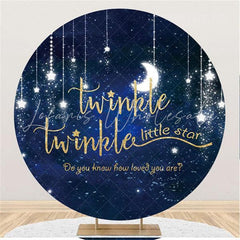 Lofaris Round Twinkle Little Star Baby Shower Backdrop