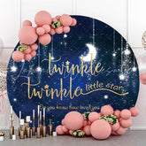 Lofaris Round Twinkle Little Star Baby Shower Backdrop