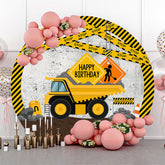 Lofaris Round Under Construction Happy Birthday Backdrop