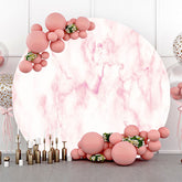 Lofaris Round White Pink Abstract Marble Texture Backdrop