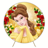 Royal Princess Bella Birthday Party Round Backdrop For Fairy Tale