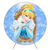 Royal Princess Cinderella Round Backdrop For Fairytale Party Theme