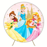 Royal Princess Round Backdrop For Fairytale Party Celebration Fun