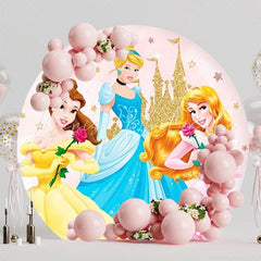Royal Princess Round Backdrop For Fairytale Party Celebration Fun