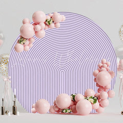 Royal Purple Round Backdrop For Elegant Party Celebration Theme
