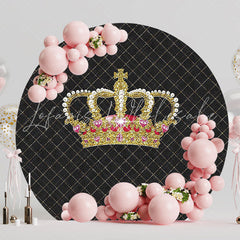 Royalty Luxury Crown Round Backdrop for Royal Party