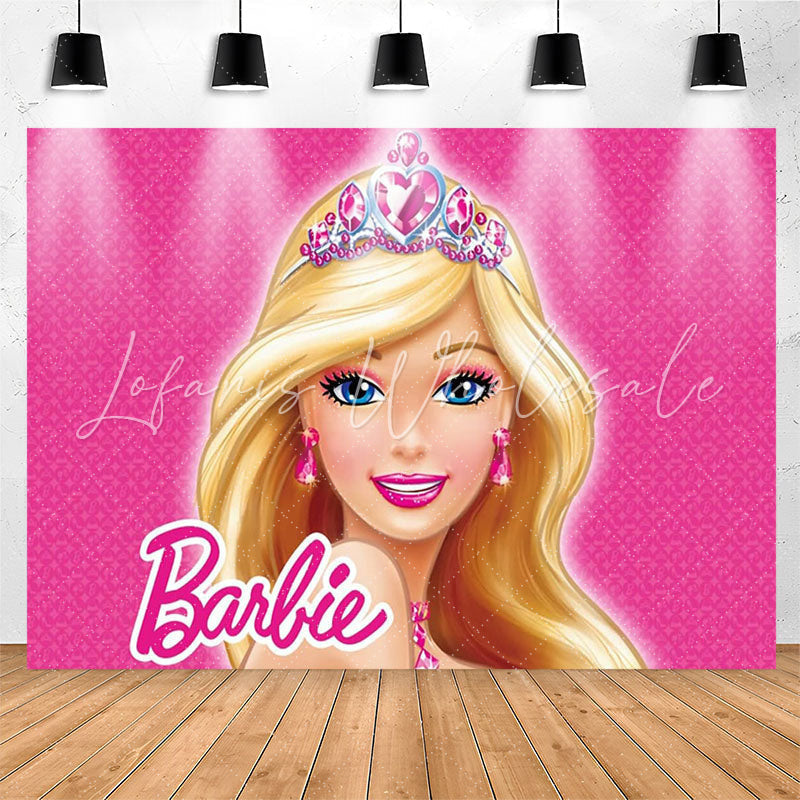 Lofaris Ruby Blonde Princess Pink Party Backdrop For Girls