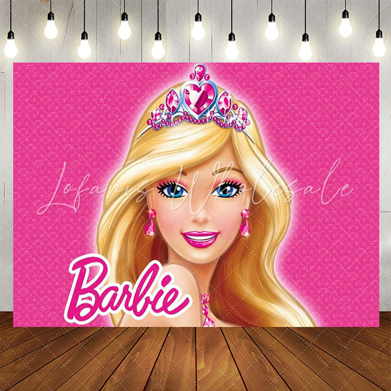 Lofaris Ruby Blonde Princess Pink Party Backdrop For Girls