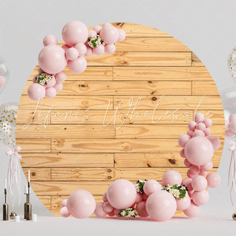 Rustic Wood Round Backdrop For Cozy Party Celebration Theme