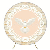 Sacred Baptism Dove First Eucharist Round Backdrop For Ceremony Fun