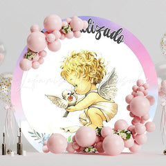 Sacred My Baptism Round Backdrop for Special Ceremony