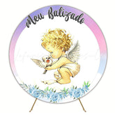 Sacred My Baptism Round Backdrop for Special Ceremony