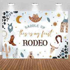 Lofaris Saddle Up Cowboy Style Rodeo 1st Birthday Backdrop