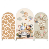 Safari animals arch Birthday Party Arch Backdrop Wall Cloth Cover