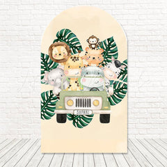 Safari Animals Truck Arch Backdrop for Wild and Fun Party Themes