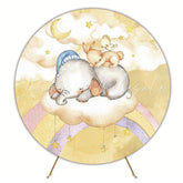Safari Beautiful Elephant Dream Round Backdrop for Party