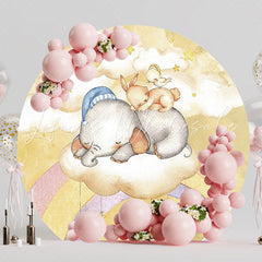 Safari Beautiful Elephant Dream Round Backdrop for Party