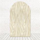 Safari Beige Zebra Print Style Arch Backdrop For Subtle Jungle Vibe