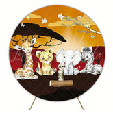 Safari Boy Sunshine Round Backdrop for Adventure Fun