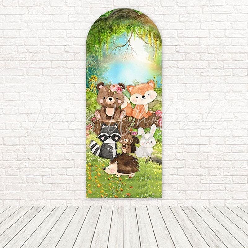 Safari Forest Animals Arch Backdrop For Jungle-Themed Events
