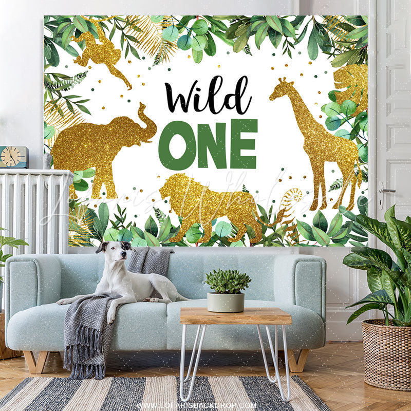 Lofaris Safari Forest Boho Happy 1St Birthday Backdrop