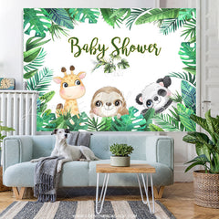Lofaris Safari Green Trees Themed Gender Baby Shower Backdrop