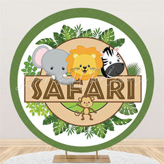 Lofaris Safari Jungle Themed Round Backdrop For Kids Party