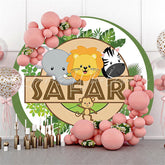 Lofaris Safari Jungle Themed Round Backdrop For Kids Party