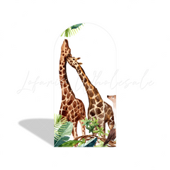 Safari Jungle Wild Baby Shower Birthday Party Arch Backdrop Wall Cloth Cover