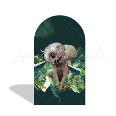 Safari Jungle Wild Theme Happy Birthday Party Arch Backdrop Wall Cloth Cover