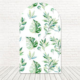 Safari Monstera Leaf Arch Backdrop For Botanical Party Decor