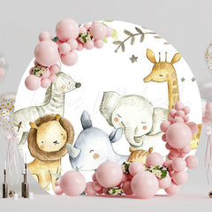Safari Newborn Round Backdrop for Baby Photoshoot Memories