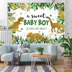 Lofaris Safari Sweet Boy On The Way Baby Shower Backdrop
