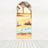 Safari Wild Grassland Savanna Vibe Arch Backdrop For Animal Theme