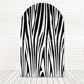 Safari Zebra Pattern Bold Arch Backdrop For Jungle Fun Day