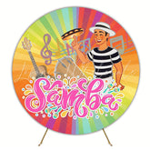 Samba Round Backdrop for Brazilian Party Celebration